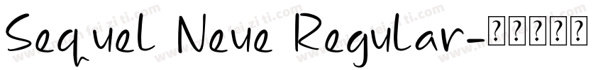 Sequel Neue Regular字体转换
